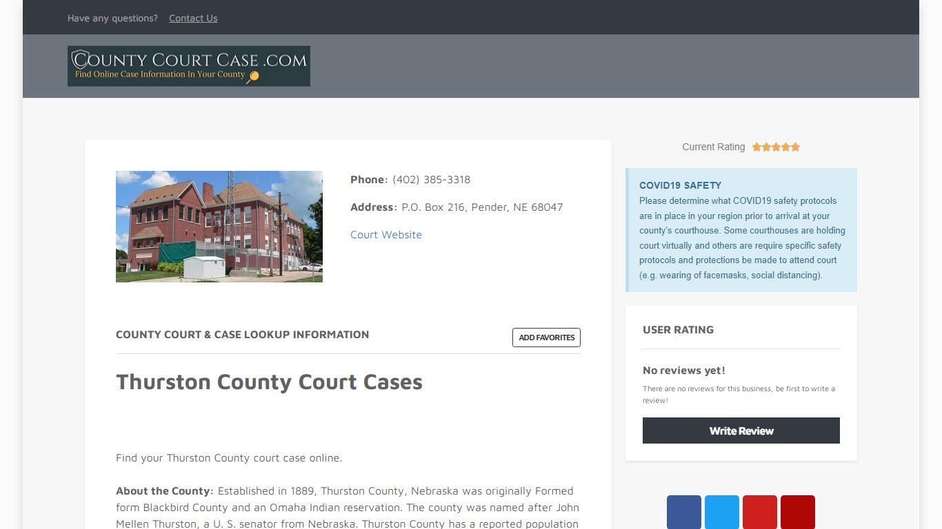 Thurston County | County Court Case Search & Lookup | CountyCourtCase ...
